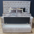 Capiton King Bed beige